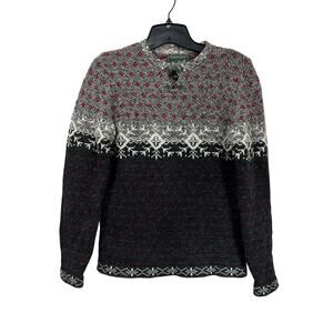 Woolrich Fair Isle Wool Blend Knit Sweater Winter Ski Size S